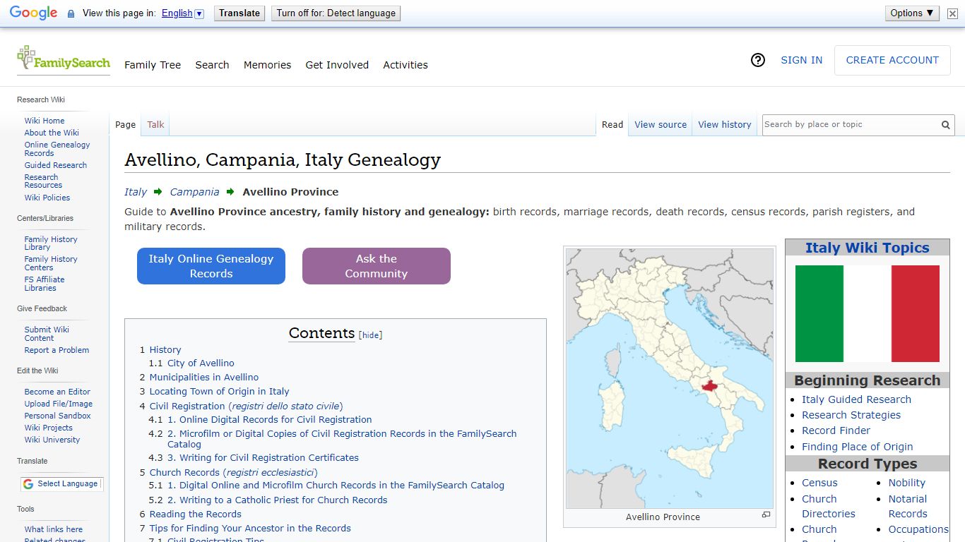 Avellino, Campania, Italy Genealogy • FamilySearch